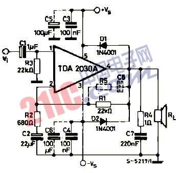 TDA2030A 功放電路