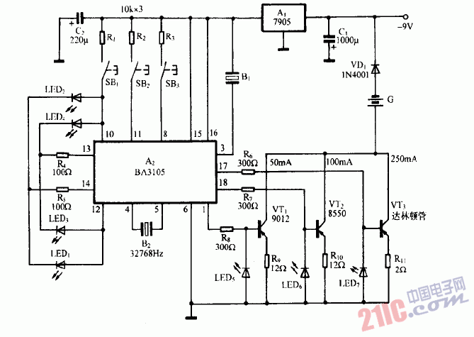 巧用BA3105作<strong>充電器電路圖</strong>