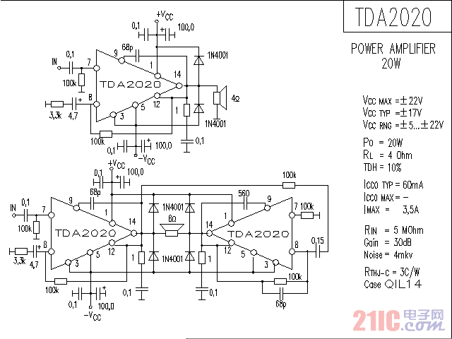 TDA2020功放<strong><strong>電路圖</strong></strong>.gif