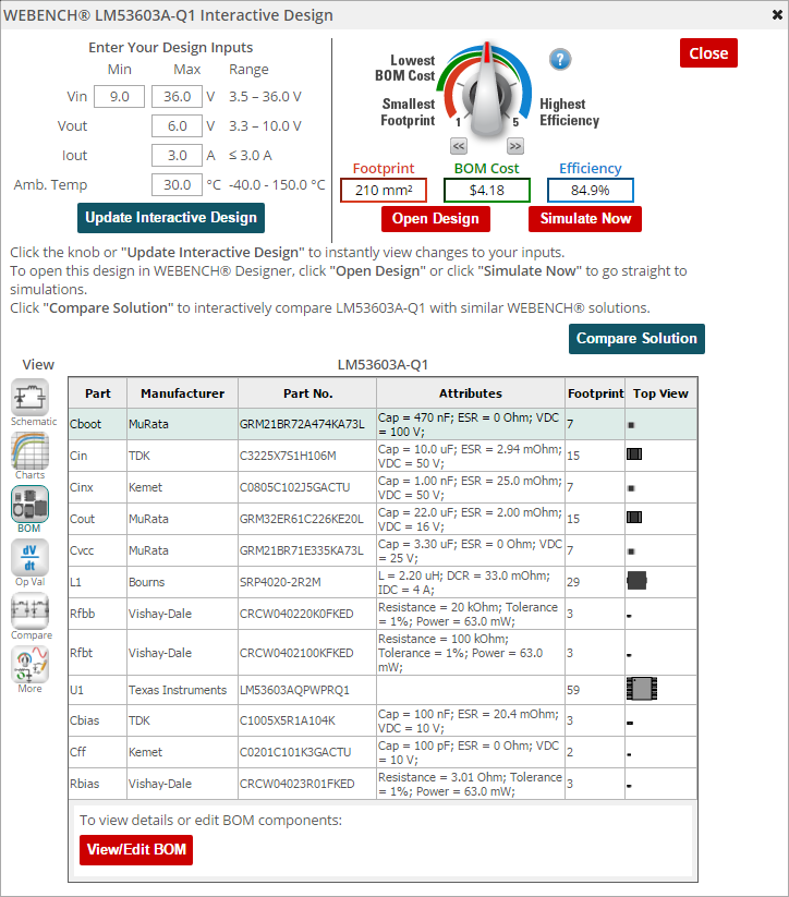 了解如何輕松比較兩種 WEBENCH? 設(shè)計(jì)