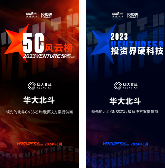 再獲認可！華大北斗榮登“2023Venture50”雙榜單