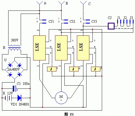 電動(dòng)機(jī)缺相保護(hù)器電路原理