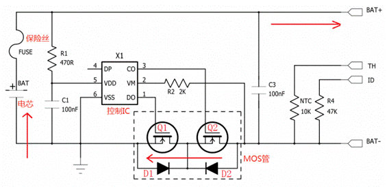 鋰電池保護(hù)電路的工作原理詳細(xì)描述