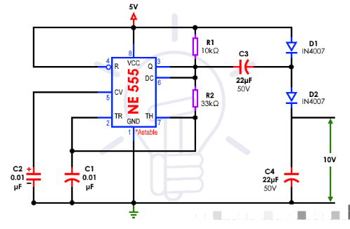 12V至24V倍壓器電路圖設(shè)計