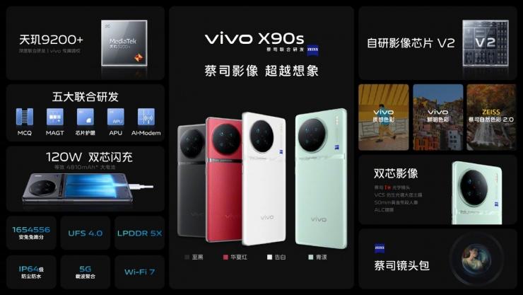 搭載天璣 9200+ 處理器，vivo X90s 今日正式開售