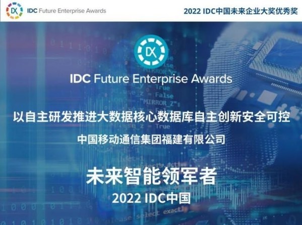 2022 IDC中國未來企業(yè)大獎優(yōu)秀獎：未來智能領軍者