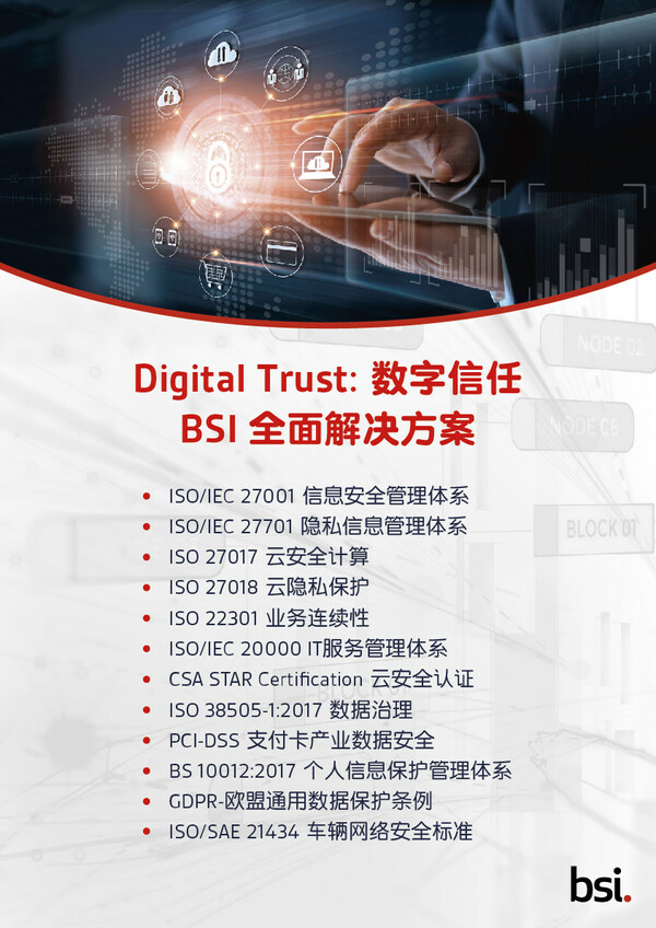 BSI向復(fù)宏漢霖頒發(fā)ISO/IEC 27001信息安全管理體系認(rèn)證證書